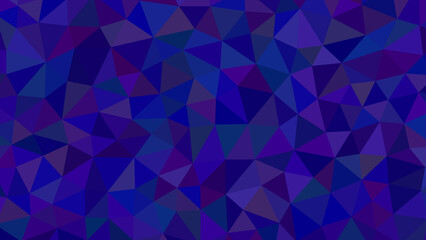 Fototapeta premium Abstract geometric pattern of deep blue and purple triangles creating a textured mosaic background