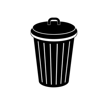 trash can isolated on white