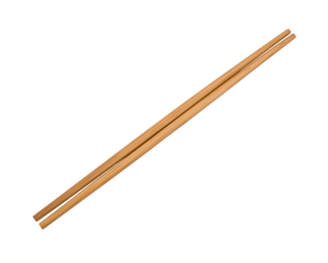 Classic bamboo chopsticks with textured grip for an authentic dining experience