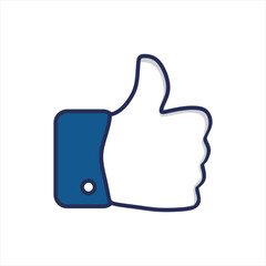 Thumbs Up Like Button Icon for Social Media