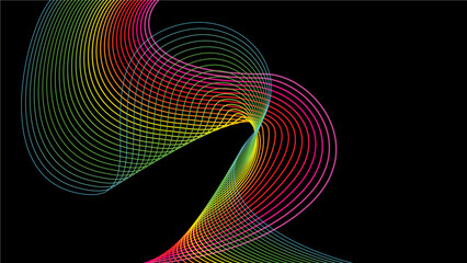 background with rainbow lines