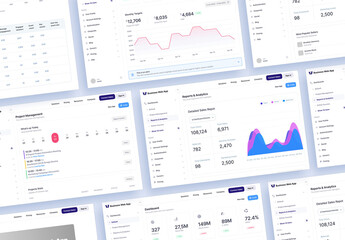 Multi Screen Website Interface App Design Presentation Mockup