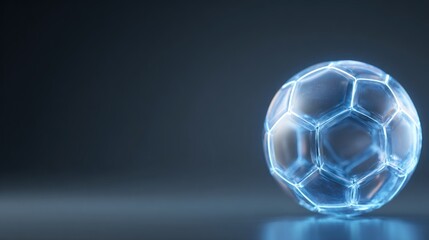 Naklejka premium Abstract glowing soccer ball illustration
