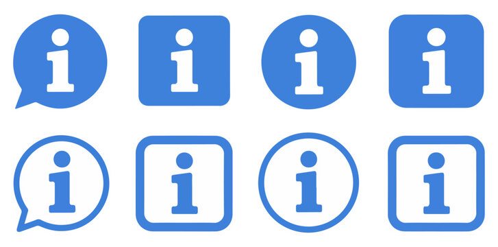 information info symbol icon set