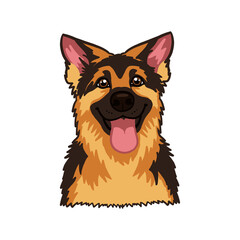 German shepherd dog face