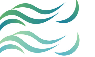 Obraz premium Abstract Teal Wave Design With Gradients For Backgrounds And Ocean Themed Wall Art
