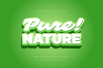 Pure nature green background with pure nature text