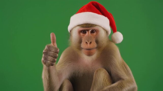 Monkey giving thums up 