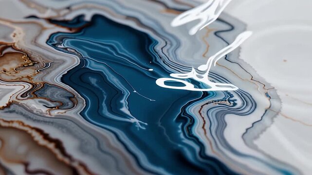 Abstract Blue Marble Texture Swirl in Water.