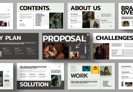 Professional Corporate Brand Proposal Presentation Layout Design