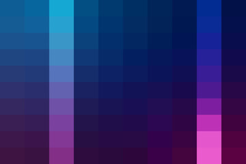 Abstract pixelated gradient background with vertical color flow from bright blue to dark purple and pink, creating a modern digital backdrop design assets.