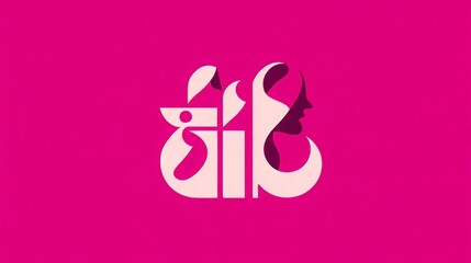 Fototapeta premium Bangla typography logo design for International Womenâ€™s Day celebration on March 8. 