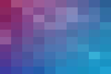 Fototapeta premium Abstract pixel mosaic background with a gradient transition from vibrant magenta and purple to soothing blue and cyan hues