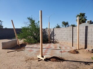 Installing Wood 4x4 Posts for a Patio Canopy, Building a Pergola © Angela