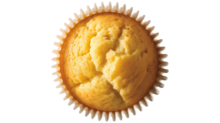 Muffin Cake Top View image Isolated on transparent