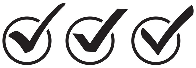 Hand drawing green tick mark icon on white background. Digital hand drawing check mark vector set. Creative vector tick mark icon set. © Mr. 786