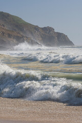 Olas en Cabo de Finisterre, Galicia