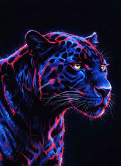 tiger on black background