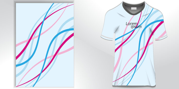 soft color blue and pink sublimation polo sport jersey template design