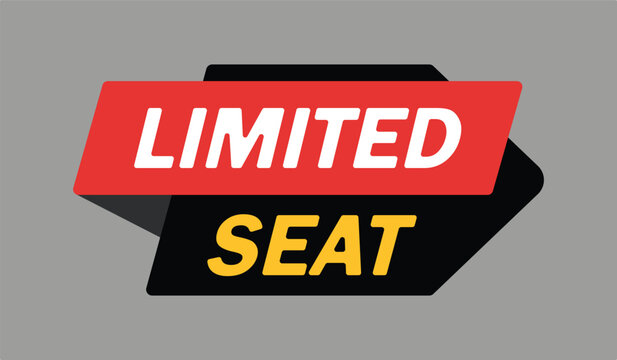 Limited Seat Banner Ticket Label Event Booking Promo Badge