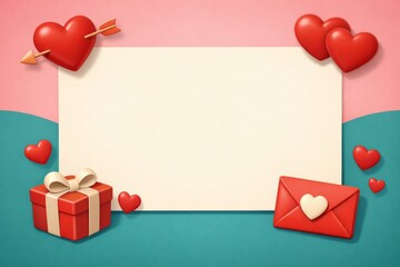 Romantic Love Message Background