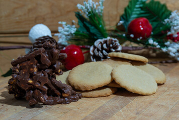 Fresh Baked Christmas Cookies and Chocolate Treats for Santa perhaps