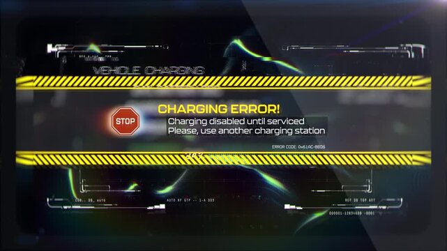 Charging error, charging disabled until serviced notification alert on ev screen