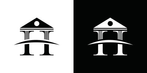 simple law building vector logo