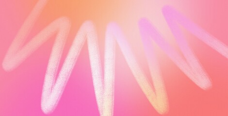 Pastel pink retro modern doodle path liquid gradient abstract artistic zigzag path background