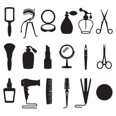 Fototapeta premium Beauty Tools Collection for Grooming and Makeup
