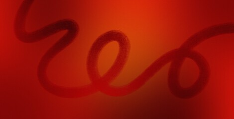 Warm red abstract modern swirl loop line art grainy gradient background