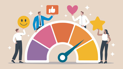 Workplace Happiness Teamwork and Employee Engagement Vector