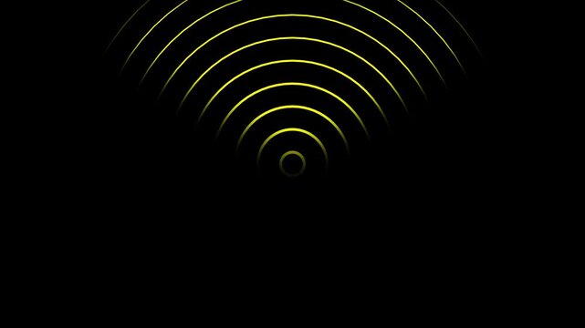 network tower produced radio wave concept on white background. radio waves royal blue color animation. Radio wave signal technology animation enhanced for digital connectivity visuals