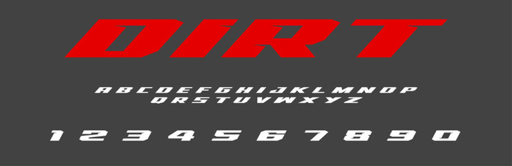 Dirt Lettering Font Vector Grunge Rough Typeface Design for Off Road Racing T Shirts Stickers Logos Extreme Sports Graphics Mud Trail Adventure and Outdoor Projects   © Hasan