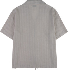 Textured light grey short sleeve shirt