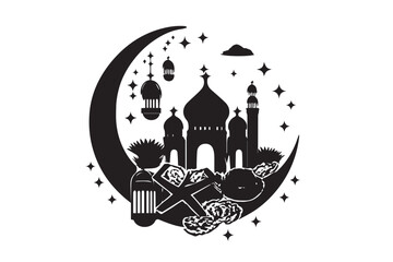 Hand drawn ramadan kareem illustration