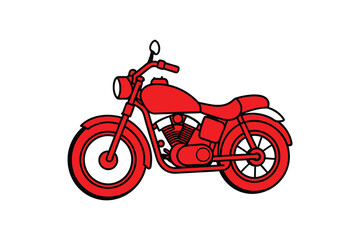 Fototapeta premium Motorcycle Silhouette Vector Illustration Design