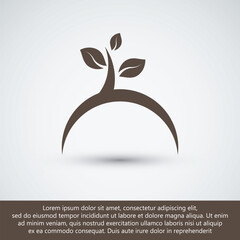 Sprout Growing from Soil Icon Organic Nature and Sustainability Logo Concept