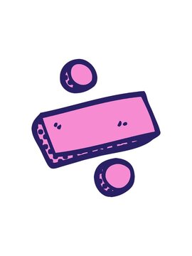 shine light effect animation of cartoon doodle divide symbol