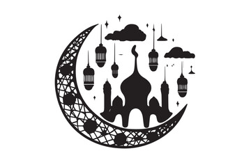 Hand drawn ramadan kareem illustration