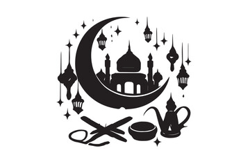 Hand drawn ramadan kareem illustration