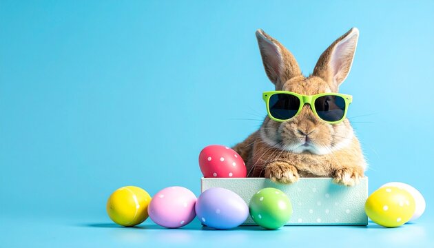 Frohe Ostern &ndash; Cooler Osterhase mit Sonnenbrille