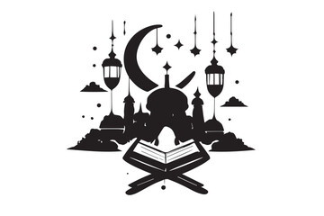 Hand drawn ramadan kareem illustration