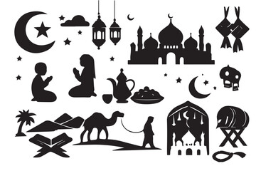 Hand drawn ramadan kareem illustration