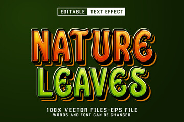 Nature Leaves Editable Text Effect