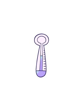 jumping motion animation of cartoon doodle medical thermometer