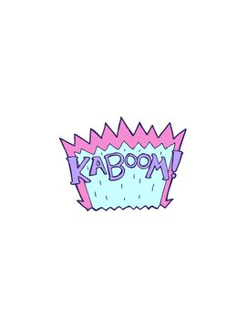 flashy sales animation of cartoon explosion symbol