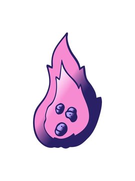 shivering motion animation of vector gradient illustration cartoon burning coals