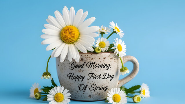 Good Morning Happy First Day Of Spring Generative AI