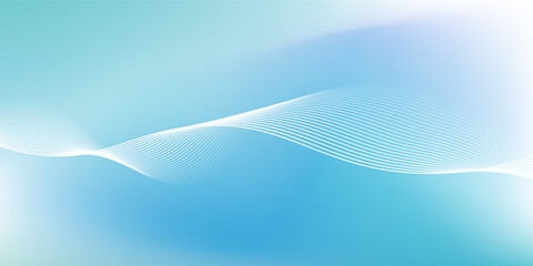 Blue white color gradient background with wavy lines element texture digital concept